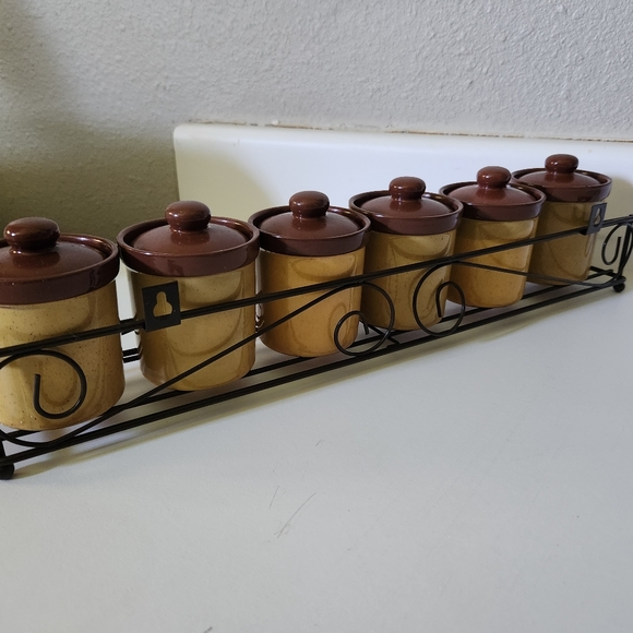 Vintage Spice Keeper Jars Rack - Picture 6 of 10